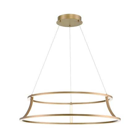 Eurofase Cadoux Trasitional Integrated LED Indoor Chandelier, 1-Light, Drum, Dimmable, Gold 43886-029